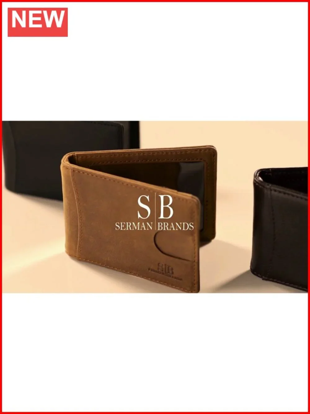 RFID Blocking Slim Bifold Genuine Leather Minimalist Front Pocket Wallet with